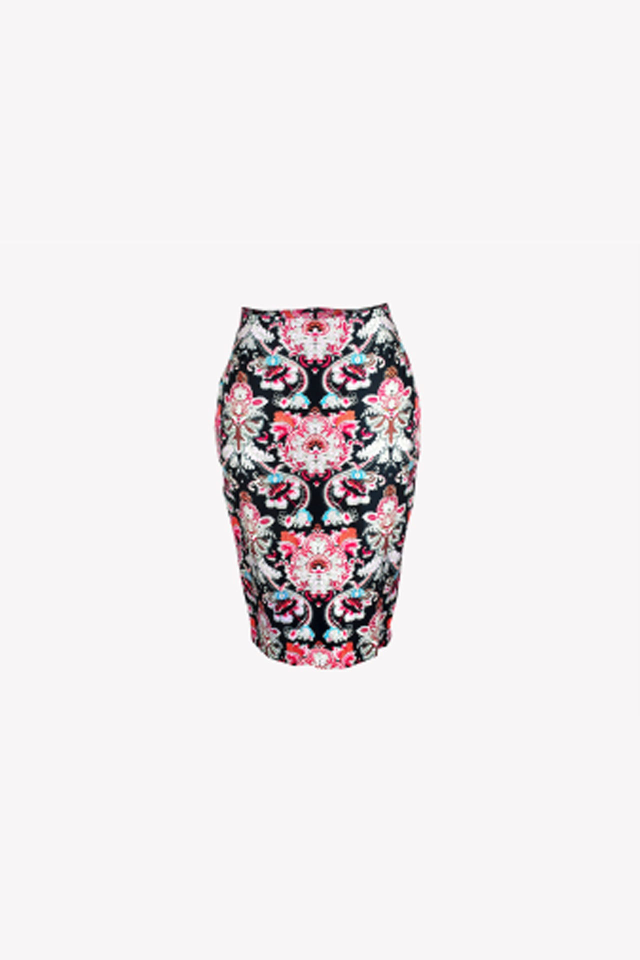 Printed pencil skirt