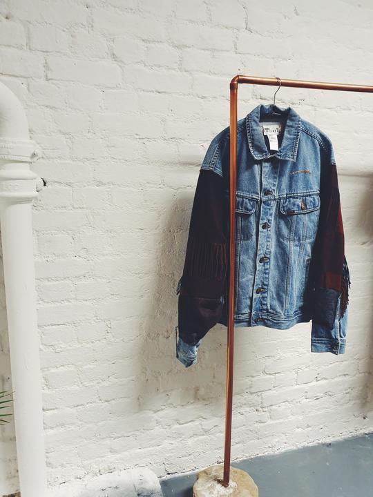 Upcycled Denim Wool Jacket