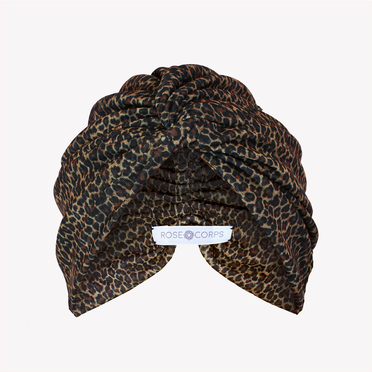 Classic leopard turban with twist