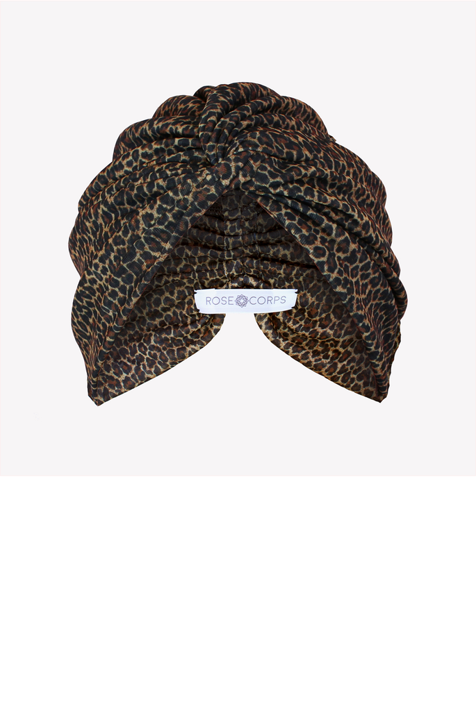 Classic leopard turban with twist