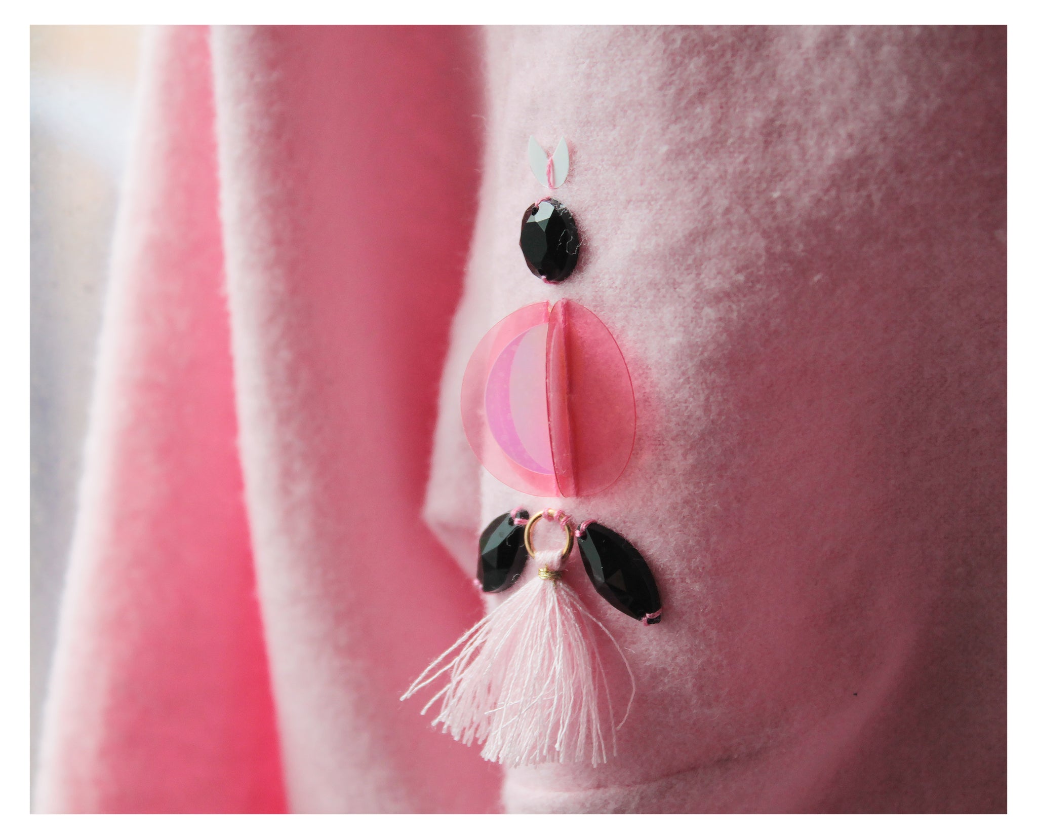 FLANNEL SHIRT WITH TASSEL EMBROIDERY