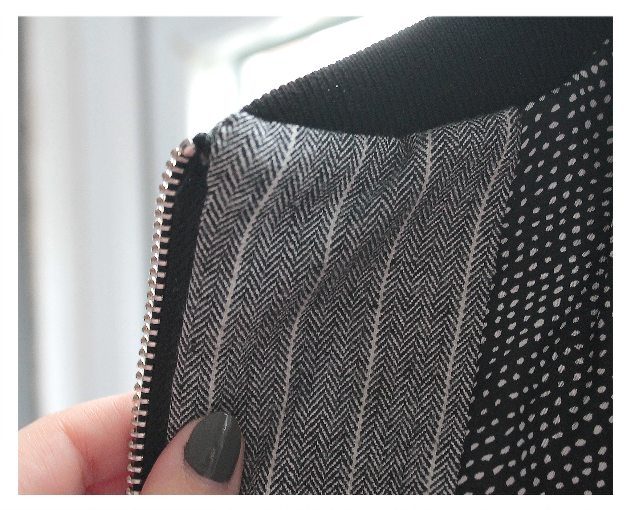 COUTURE BOMBER JACKET WITH FRINGY SLEEVES