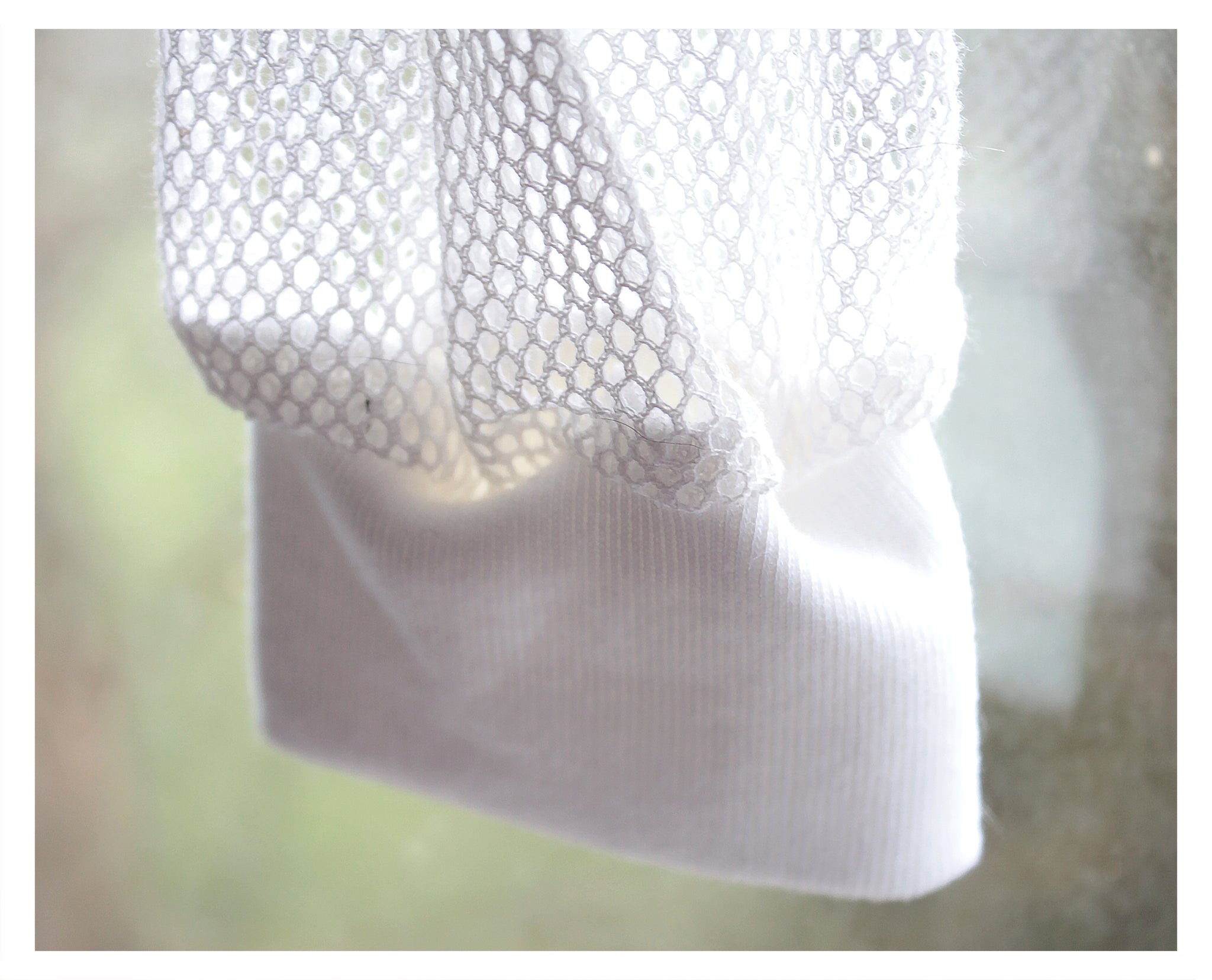 Net Long Sleeve With Ombre Fringe