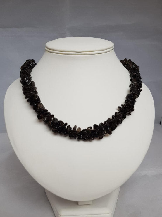 Smokey spiral necklace