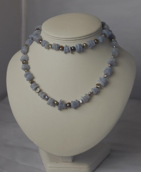 Slices of blue necklace