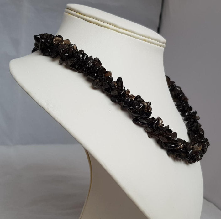 Smokey spiral necklace