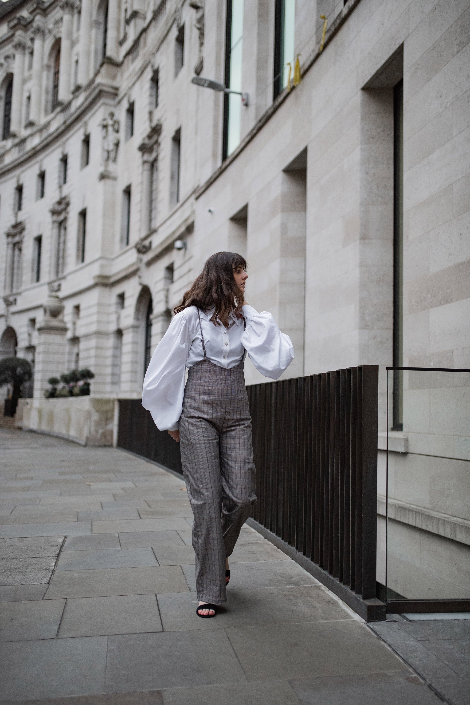 Check Wide Leg Jumpsuit
