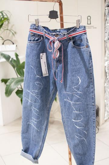 High Wasted Upcycled Mother Earth Jeans