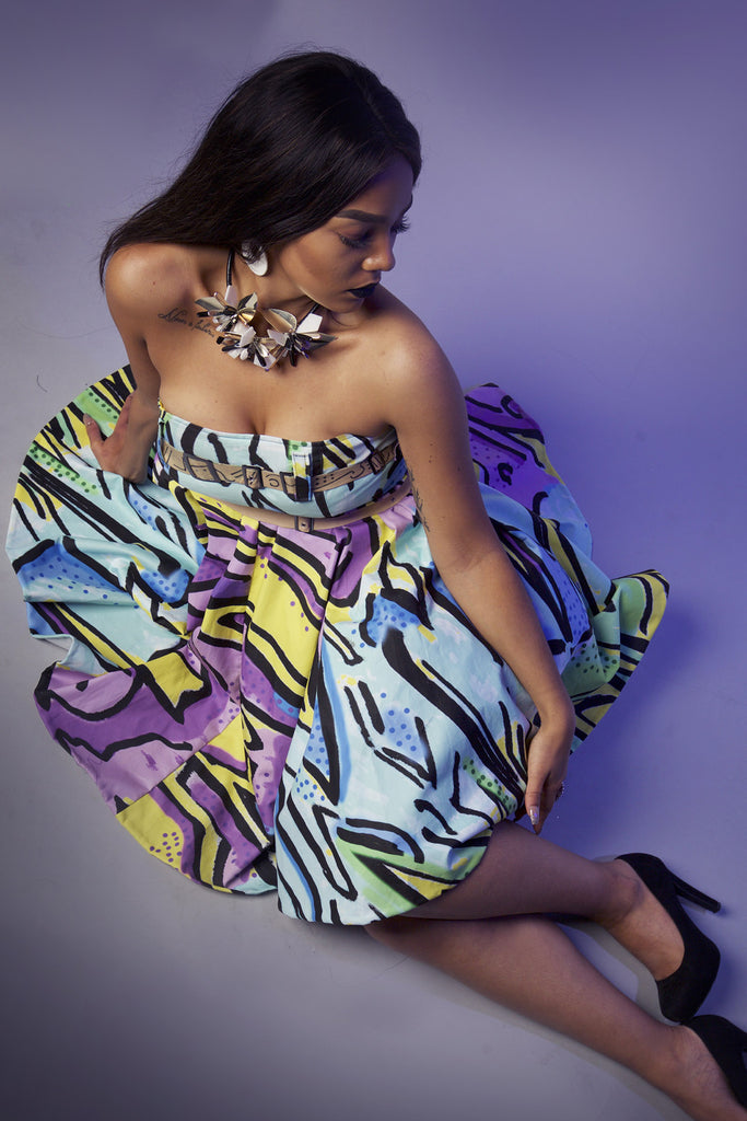 Digital Print Graffiti Print Dress