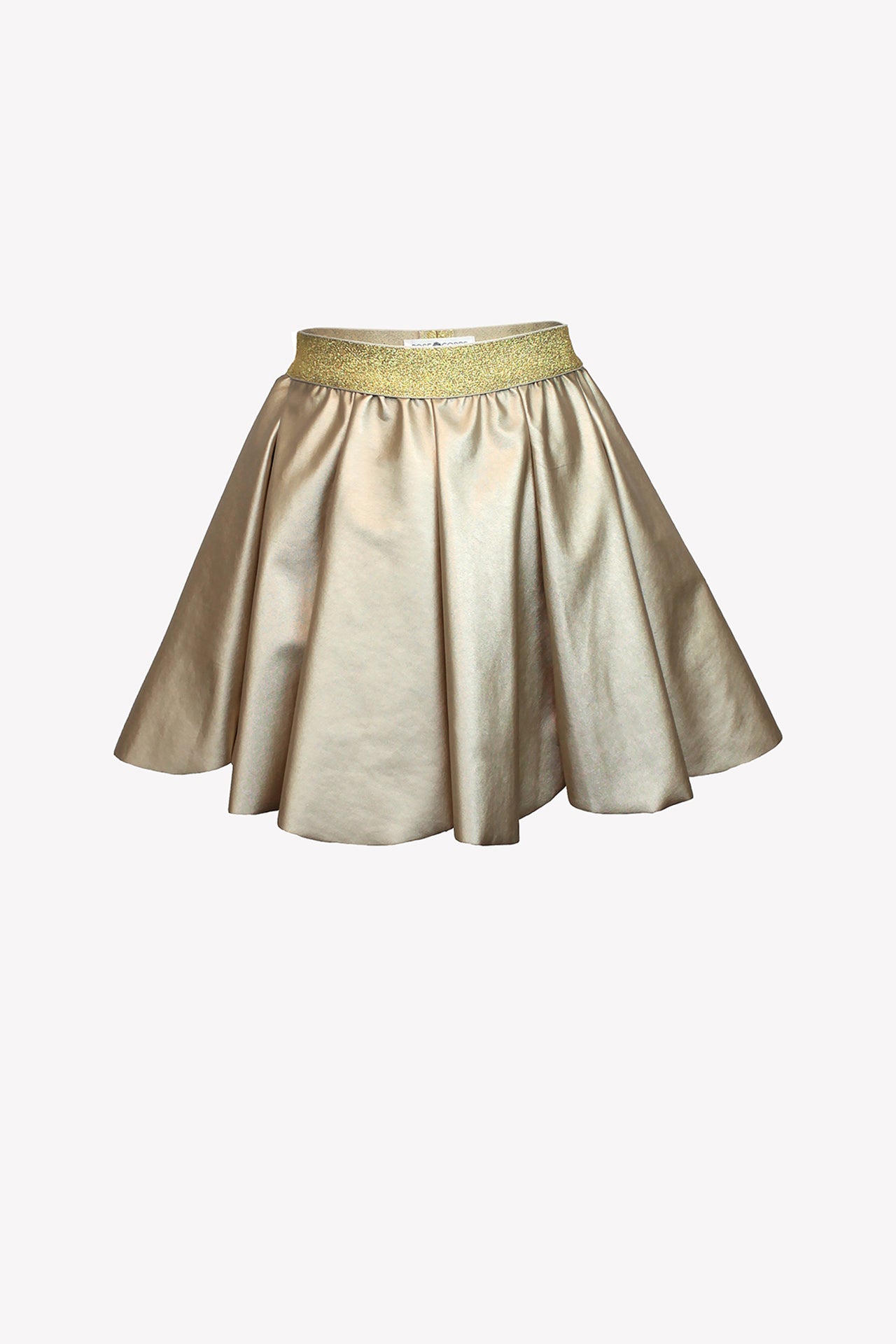 Gold faux leather mini skirt