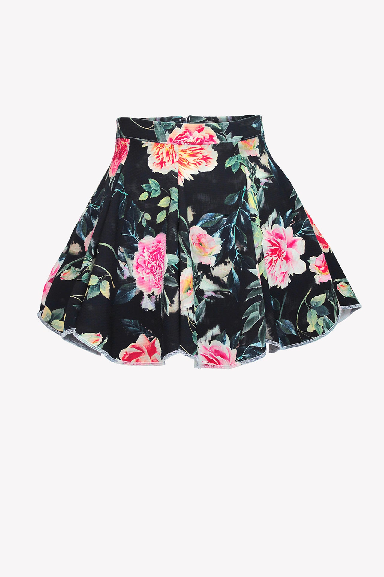 High waisted floral skirt