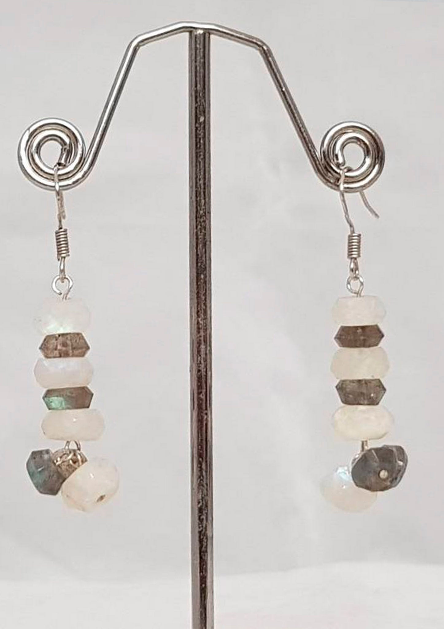 Ice & northern lights saucers Earrings