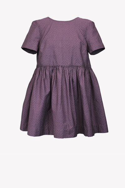 Loose cotton dress with wooden buttons