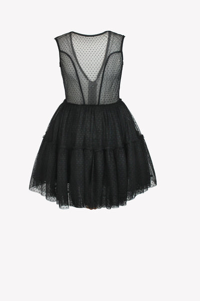 Nude tulle dress