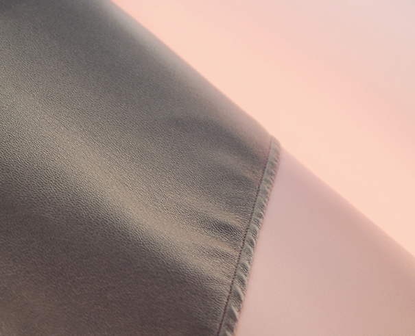 Faux leather & scuba jumper