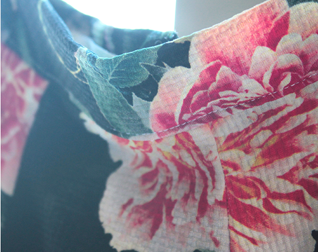 High waisted floral skirt