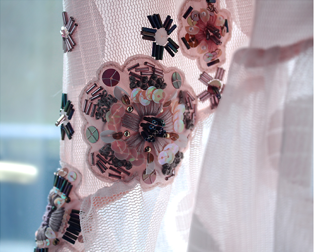 Top with flower embroidery