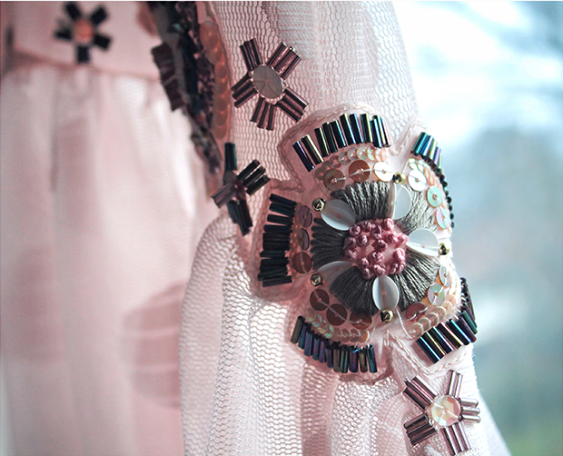 Top with flower embroidery