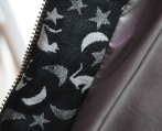 Cat and moon tapestry bomber jacket