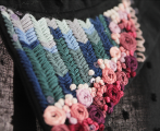Baby doll dress with hand embroidered collar and petticoat