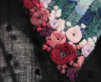 Baby doll dress with hand embroidered collar and petticoat