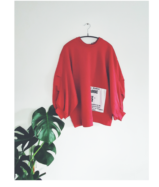 Organic Patch Jumper, Red