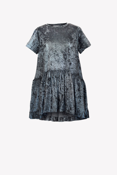 Velvet loose t-shirt dress