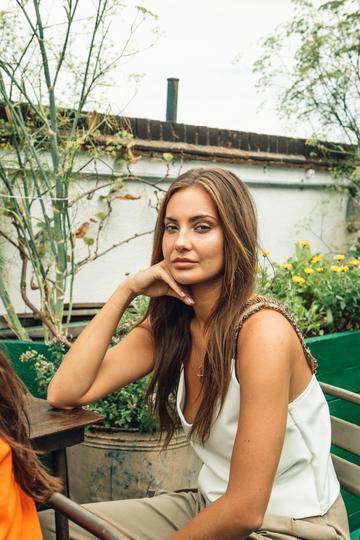 Recycled Strap Top, White